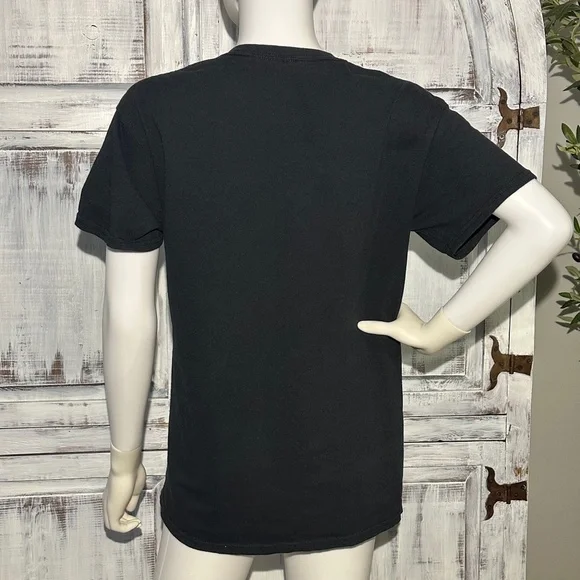 Looney Tunes Bugs Bunny Daffy Duck Neon Print Black Graphic T-Shirt Size M - Picture 3 of 9